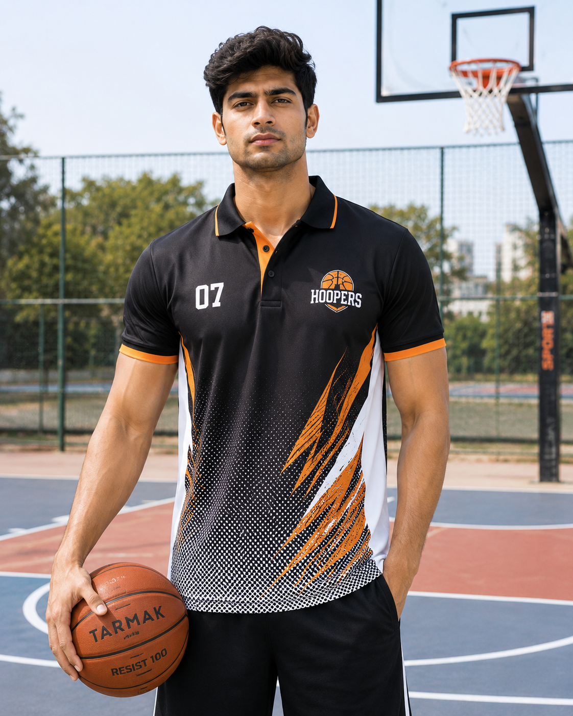 Basketball Jersey – Polo Half Sleeve T-Shirt