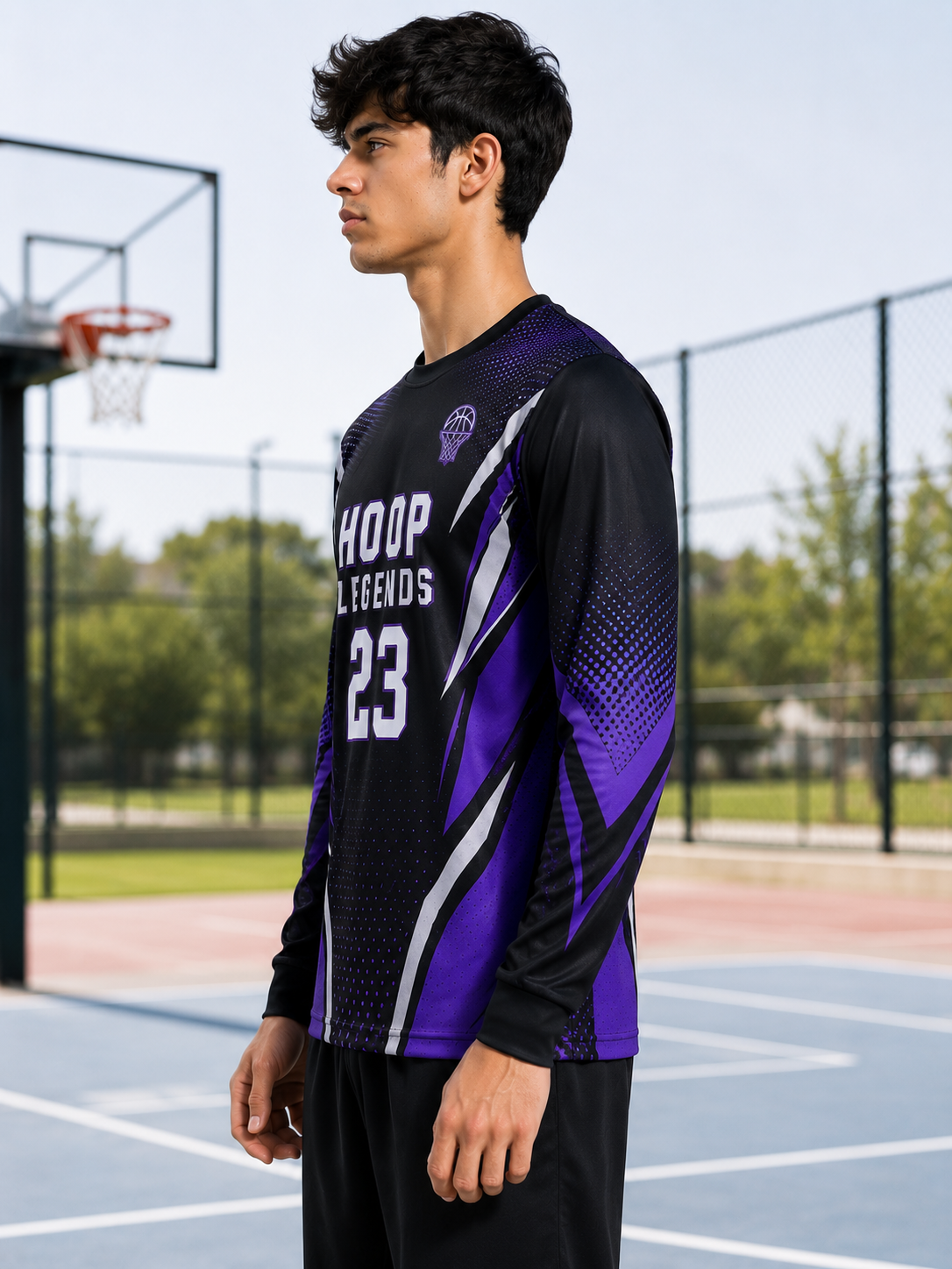 Basketball Jersey – Round Neck Full Sleeve T-Shirt