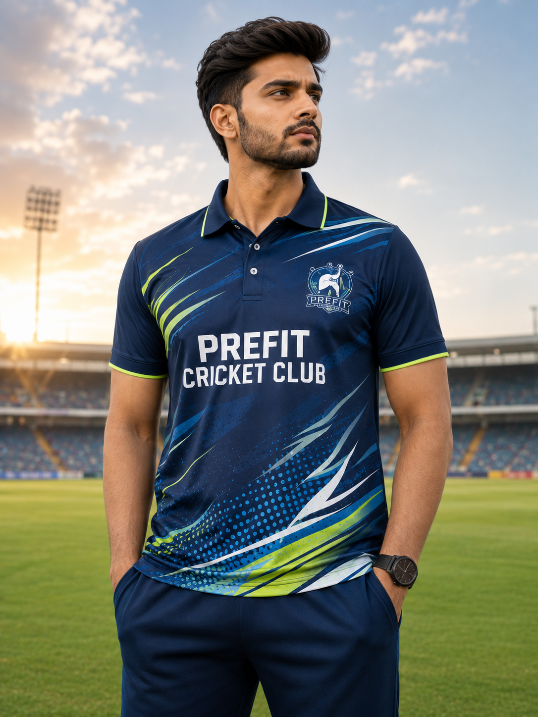 Cricket Jersey – Polo Half Sleeve T-Shirt