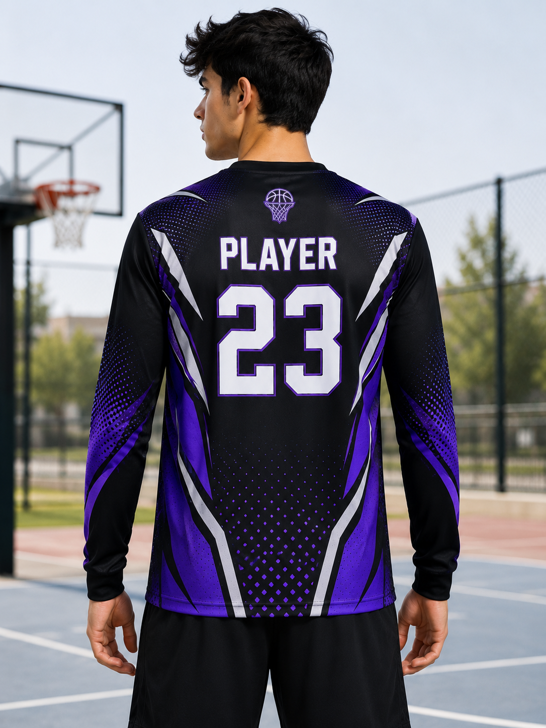 Basketball Jersey – Round Neck Full Sleeve T-Shirt