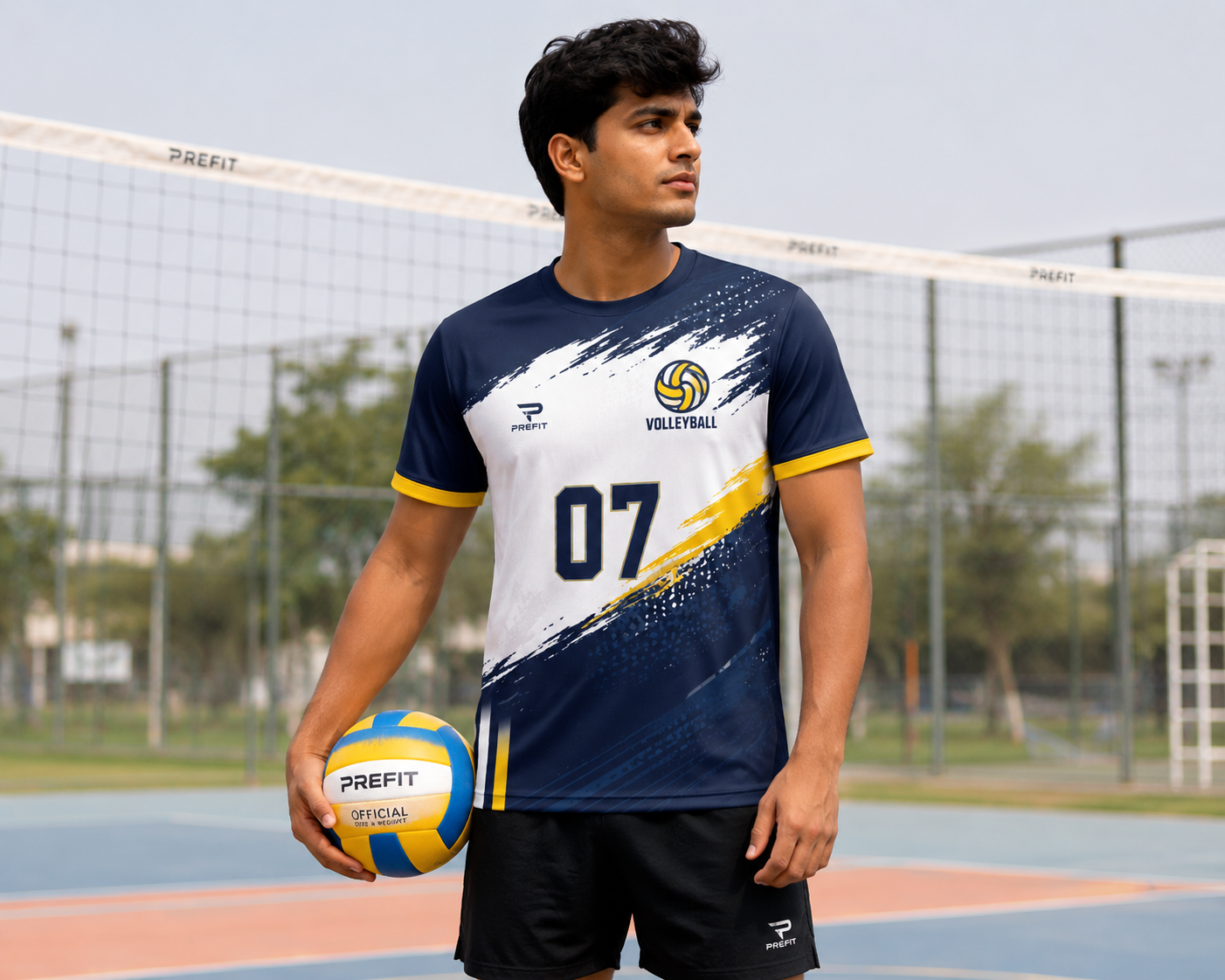 Volleyball Jersey – Round Neck Half Sleeve T-Shirt