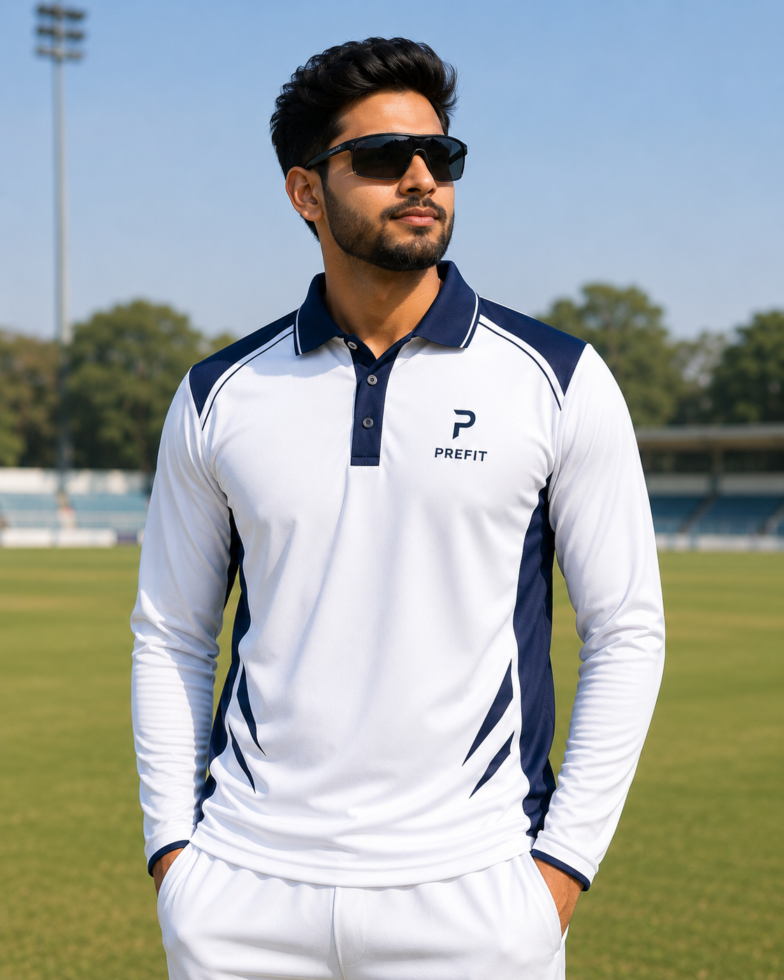Cricket Jersey – Polo Full Sleeve T-Shirt
