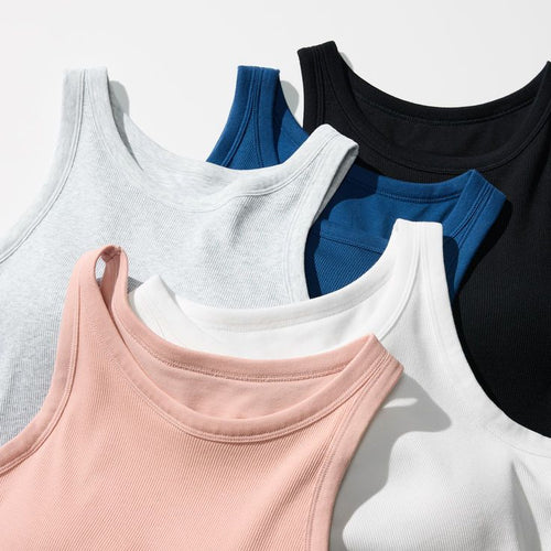 230 GSM Premium Cotton Rib Tank Top (Gold Finish)