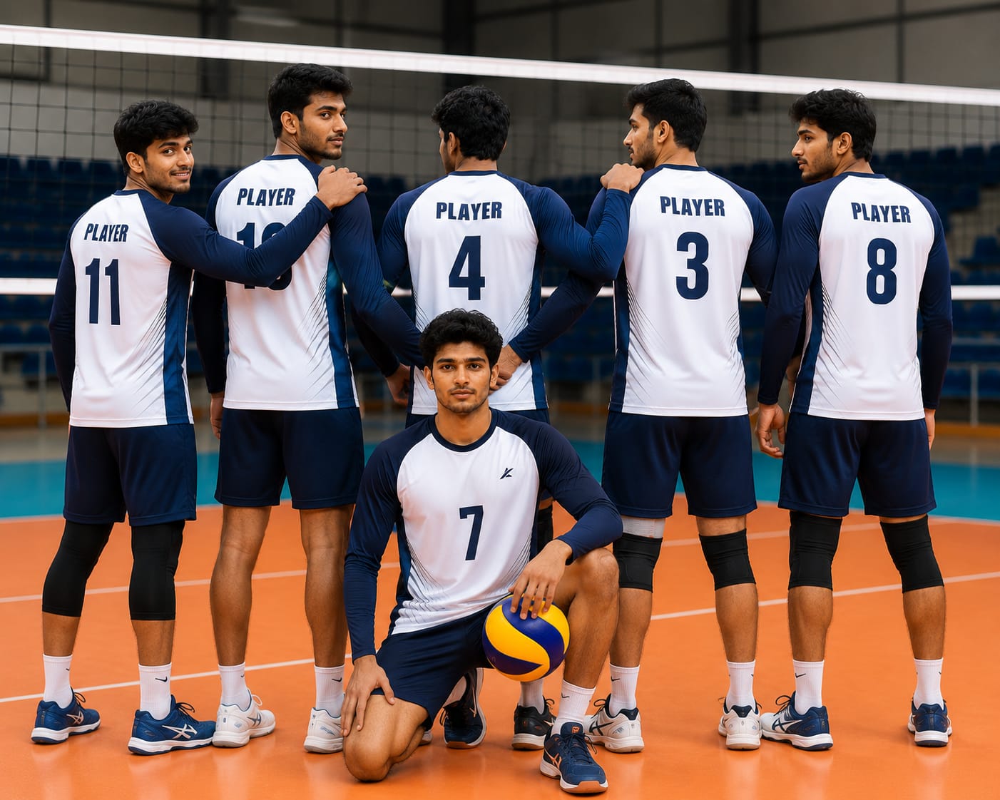 Volleyball Jersey – Round Neck Full Sleeve T-Shirt
