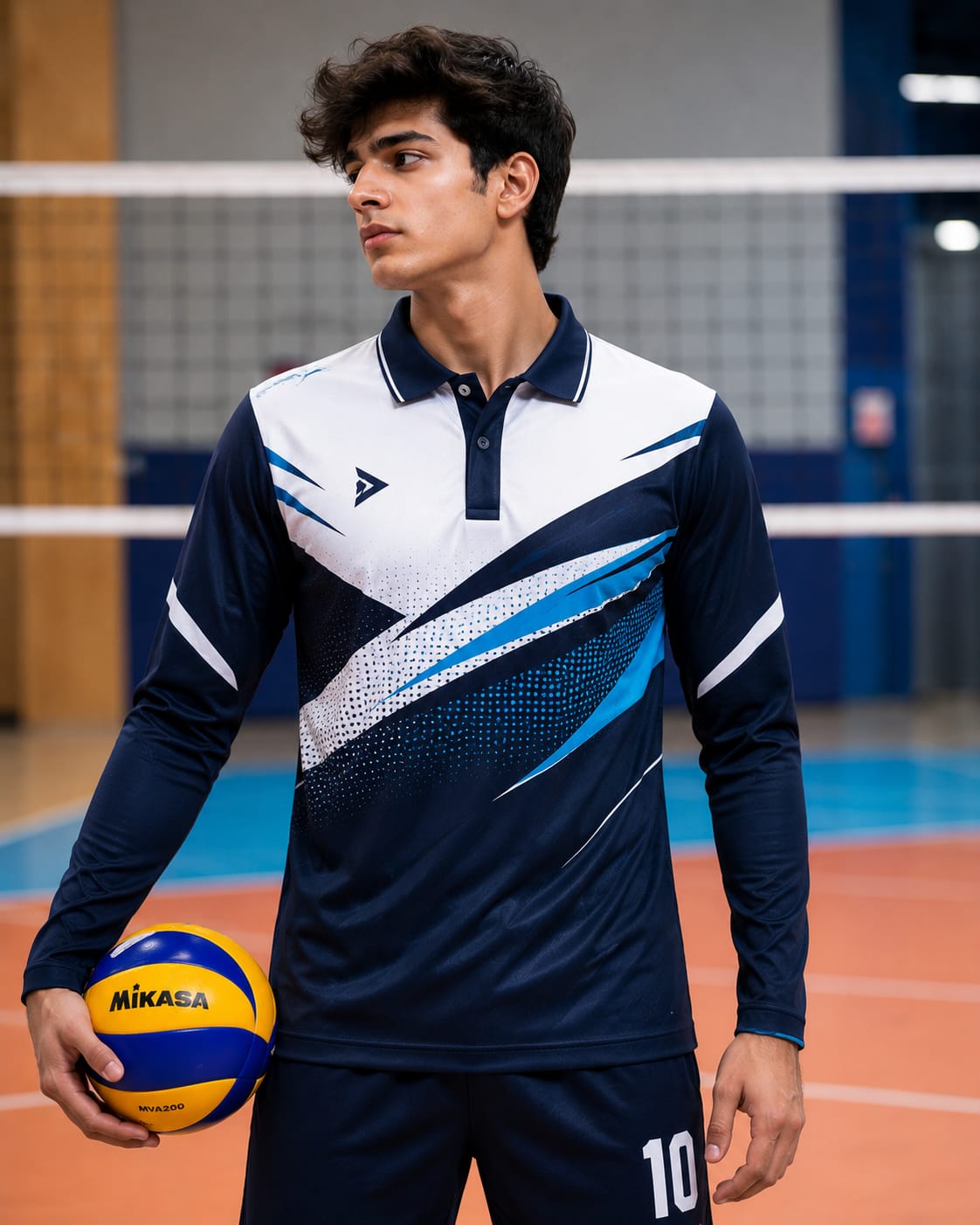 Volleyball Jersey – Polo Full Sleeve T-Shirt