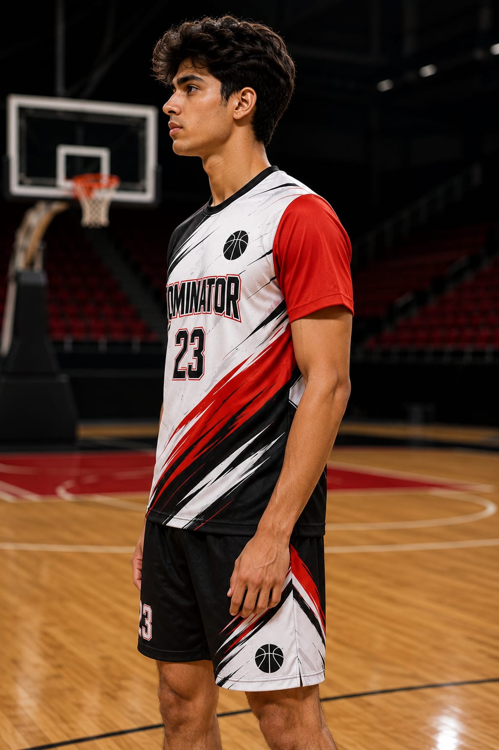 Basketball Jersey – Round Neck Half Sleeve T-Shirt