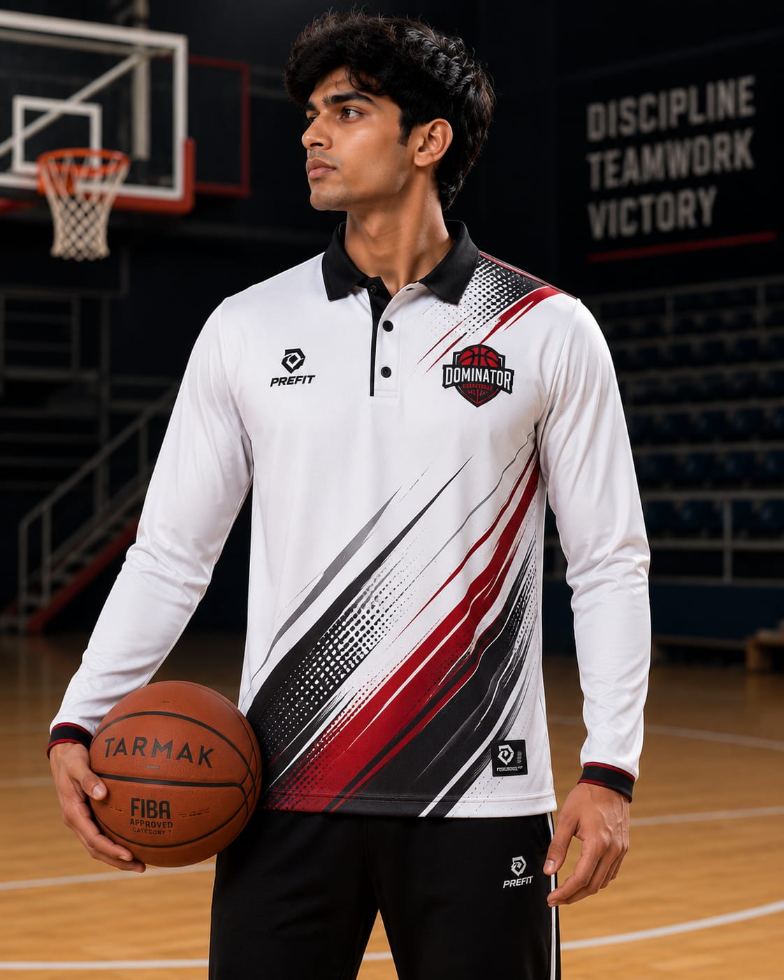 Basketball Jersey – Polo Full Sleeve T-Shirt
