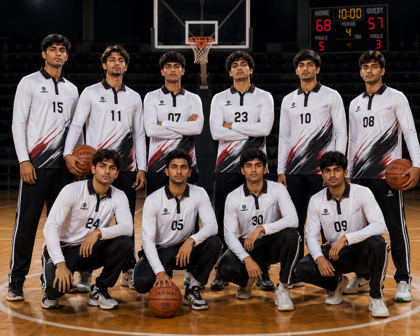 Basketball Jersey – Polo Full Sleeve T-Shirt
