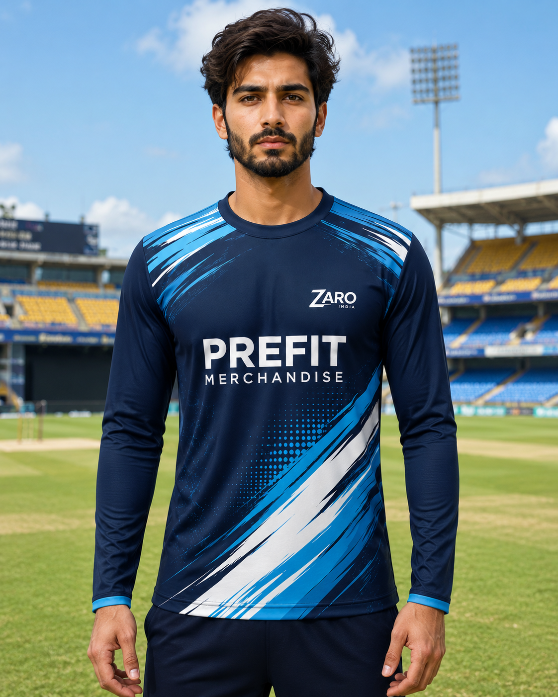 Cricket Jersey – Round Neck Full Sleeve T-Shirt