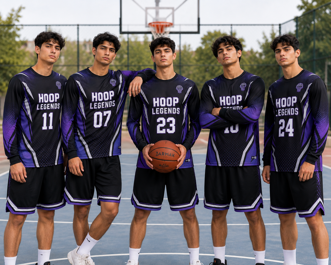 Basketball Jersey – Round Neck Full Sleeve T-Shirt