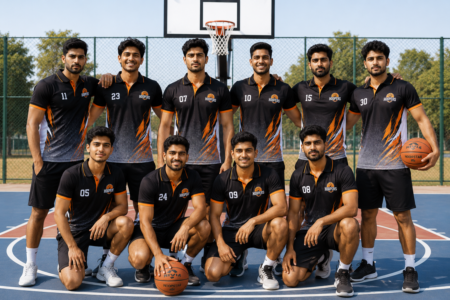 Basketball Jersey – Polo Half Sleeve T-Shirt