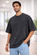 Acid Wash 240 GSM Premium Oversized T-Shirt – 100% Cotton French Terry
